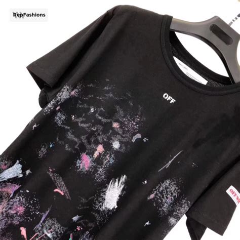 off white galaxy brushed tee fake